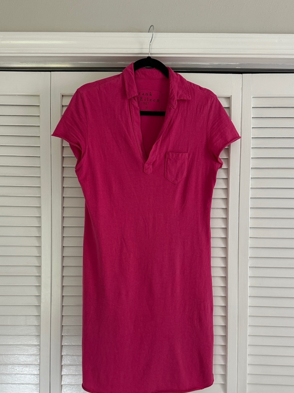 Frank & Eileen lauren Polo T-shirt dress hot pink